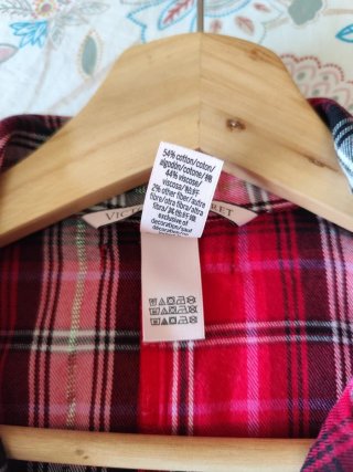 Peto Pijama Victoria's Secret Cuadros Rojo