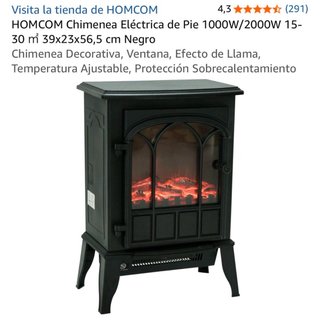 Chimenea eléctrica negra