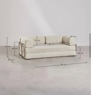 Sofá Cama Pana Beige Lino