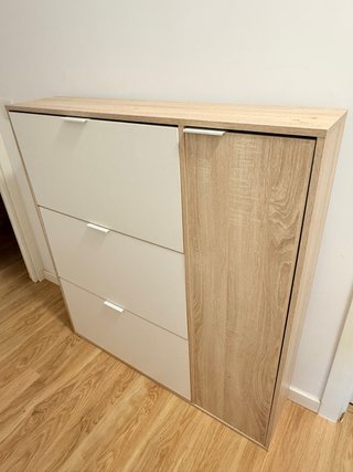 Zapatero Blanco y Madera