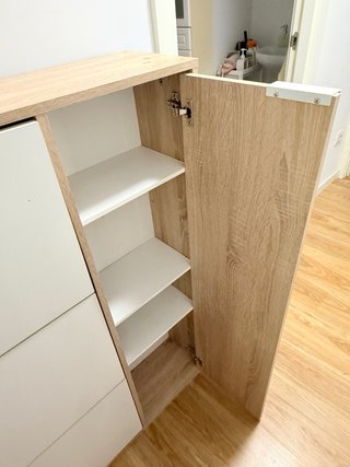 Zapatero Blanco y Madera