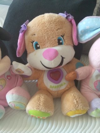 Lote 3 muñecos peluche Minnie, perro y bebé