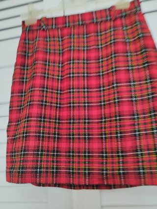 Falda cuadros invierno mujer