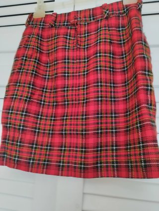 Falda cuadros invierno mujer