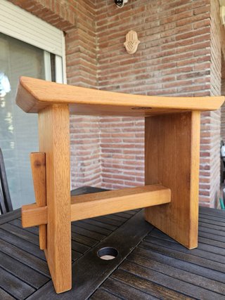 Banco calzador estilo japonés de madera
