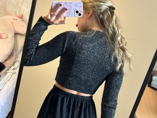 Top fiesta brillo cuello alto