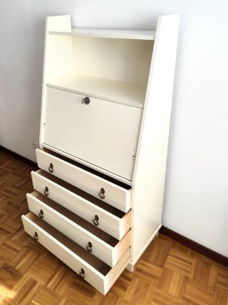 Escritorio Secreter con Cajonera y Estante