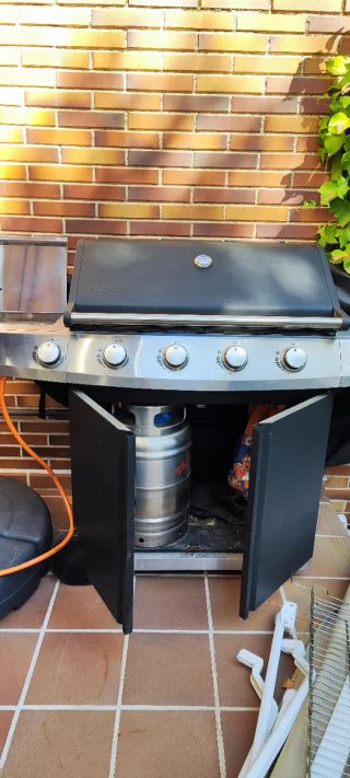 Barbacoa Gas 4 Quemadores + Fogón Lateral