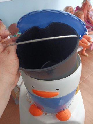 Papelera Infantil Pingüino Azul y Naranja