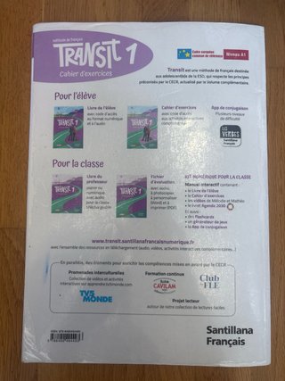 TRANSIT 1 PACK CAHIER D'EXERCICES