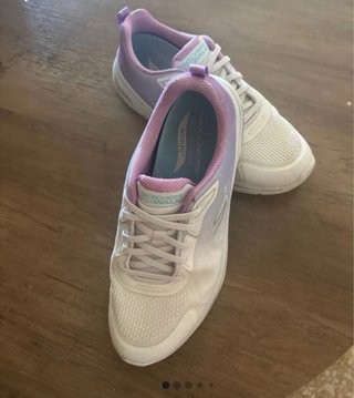 Deportivas Skechers Go Walk Mujer Morado/Blanco