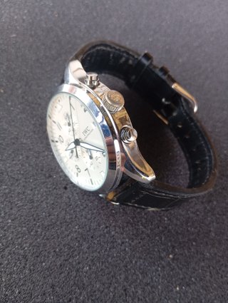 Orologio Cronografo Argento e Nero