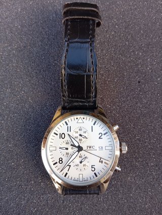 Orologio Cronografo Argento e Nero