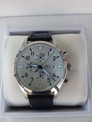 Orologio Cronografo Argento e Nero