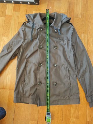 Gabardina verde oliva doble boton
