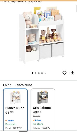 Estantería infantil blanca