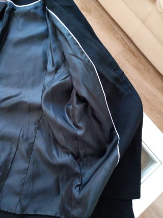 Chaqueta Americana Mango Negra Talla XL Mujer