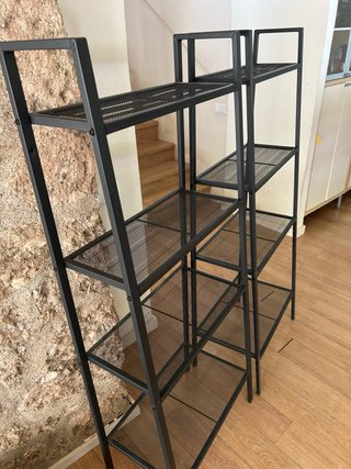 2 Estanterías Metálicas Ikea Negras