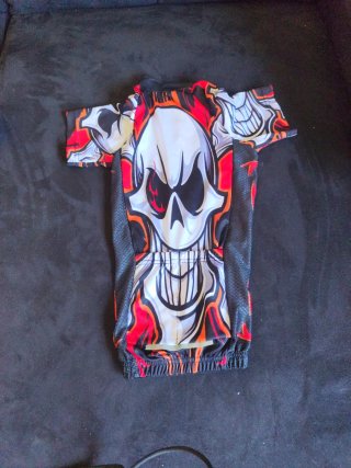 Maillot Ciclismo Calavera y Llamas