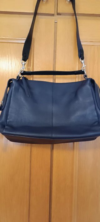 Bolso Adolfo Domínguez Piel Azul Marino
