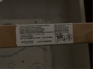 Cuna Micuna blanca con osito