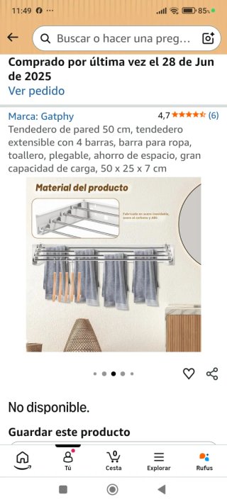Tendedero pared plegable extensible