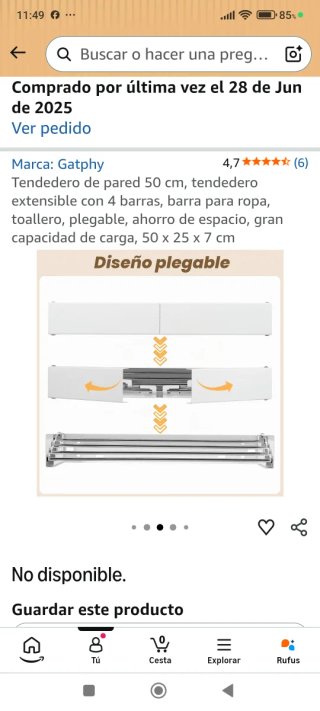 Tendedero pared plegable extensible