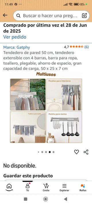 Tendedero pared plegable extensible