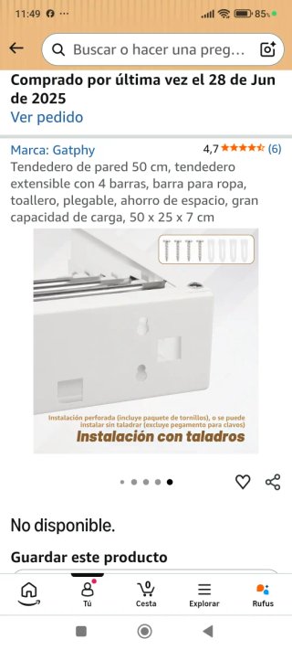 Tendedero pared plegable extensible