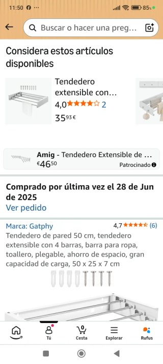 Tendedero pared plegable extensible