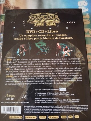 Saratoga DVD + CD + Libro 1992-2004