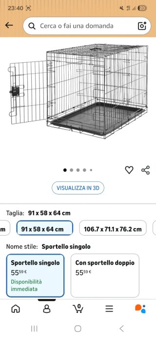 Gabbia/Trasportino Cane Media Taglia