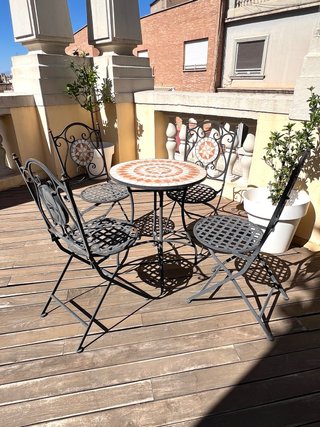 Conjunto de mesa y sillas de terraza