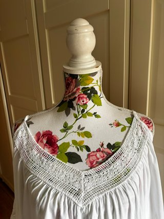Blusa Blanca Ibiza Boho Hombros Descubiertos Encaj
