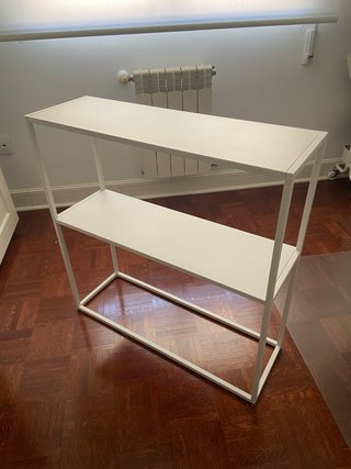 Estantería blanca 2 alturas 80x26cm