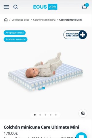 Minicuna colecho Micuna + colchón Ecus care 2024