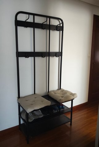 Mueble recibidor perchero, asiento y zapatero