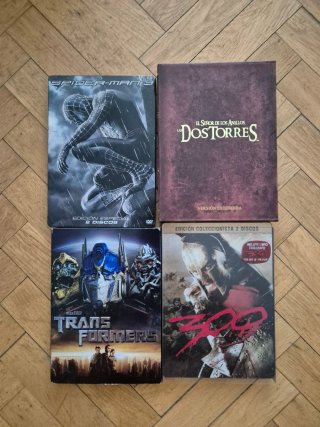 DVDs: Spider-Man 3, El Señor de los Anillos, Trans