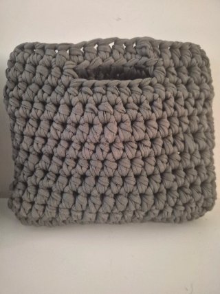 Bolso tejido a mano verde