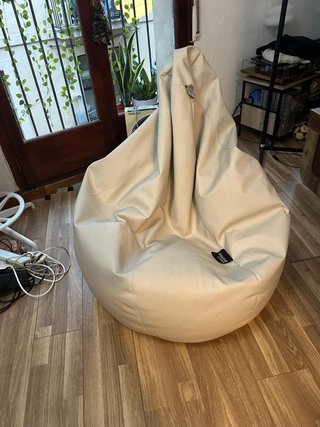 Puff pera XL beige