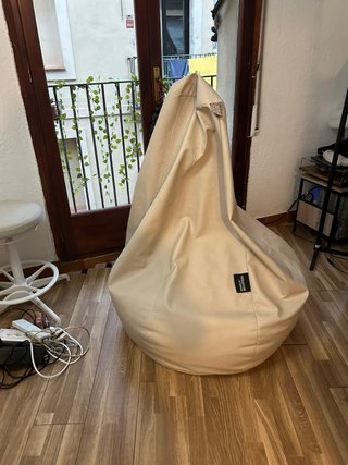 Puff pera XL beige