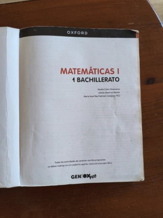Matemáticas I 1 Bachillerato : Geniox
