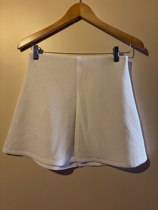 Falda Zara costillas blanca Talla S
