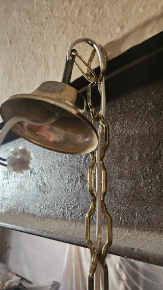 Lámpara colgante antigua con flecos art deco