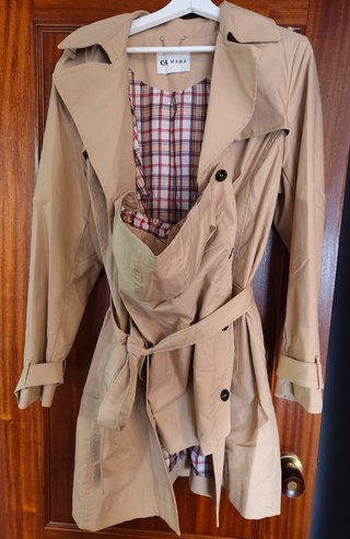 Gabardina premamá C&A T44 Beige