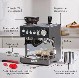 Cafetera Espresso Breville Barista Sense VCF187X