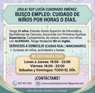 Niñera/Cuidadora de niños