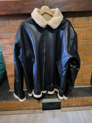 Chaqueta efecto piel con borreguillo
