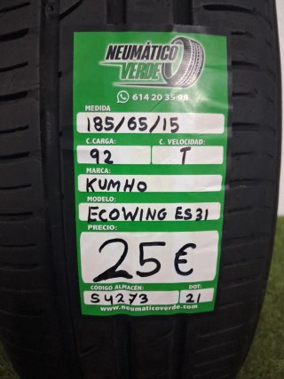 185 65 15 92T KUMHO ECOWING ES31