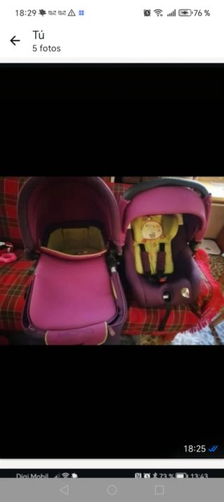 Silla de coche Chica y cuna bebé